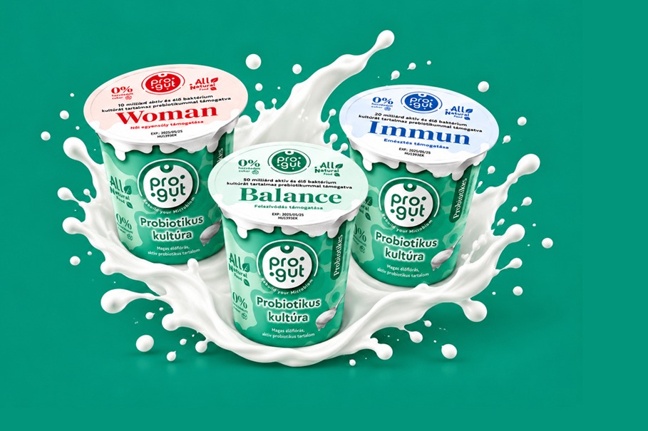 ProGut Woman, Balance és Immune poharak tejfröccsenésben